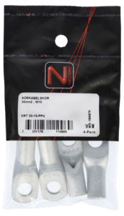 Nelco rörkabelskor 50 mm2, M10, 4-pack