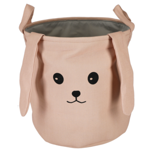 Oppbevaringskurv barn, med ører og dyremotiv, 35x35 cm