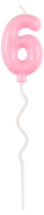 Tårtljus ballong och siffra, pastell, 1-pack