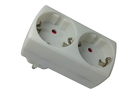 Grenuttag 2-vägs jordat, inomhus