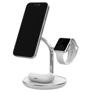 Trådlös Qi2 laddare 3-i-1 för iPhone, magnetisk, 15 W