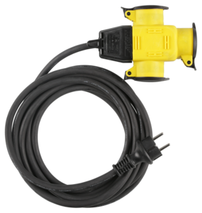 Grenuttag utomhus, 3-vägs med 5 m kabel