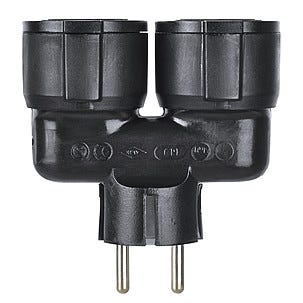 Förgreningskontakt 2-vägs IP44