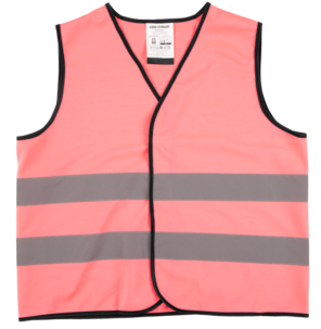 Refleksvest, rosa, Clas Ohlson