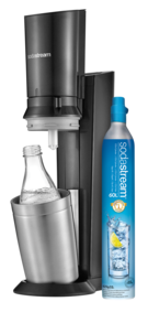 Hiilihapotuslaite SodaStream Crystal, Black Metallic