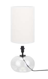 Northlight Leila bordslampa linne och glas, 46 cm