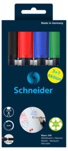Schneider 290, whiteboardpenn, 4-pack