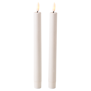 Northlight LED antikljus laddningsbara 25 cm vit 2-pack