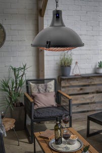 Hängande infravärmare takhängd 1500 W, svart