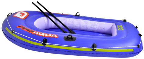 Gummibåt, uppblåsbar båt, 2 personer, blå, Proaqua
