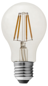 Dimbar LED-pære, E27 5,9 W, varmhvit