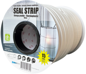 Tätningslist Omega-profil vit, 1-7 mm, Stokvis Tapes