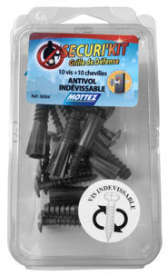 Mottez säkerhetsskruvar envägs 7 x 40 mm, 10-pack