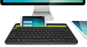 Bluetooth-näppäimistö, jossa teline, Logitech K480
