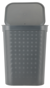 Stor skittentøyskurv med lokk og håndtak, 50 liter