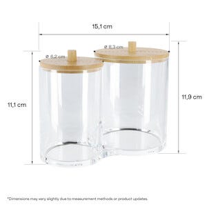 Rund boks i gjennomsiktig plast med bambuslokk