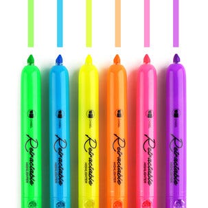 Överstrykningspenna med klickfunktion, 6-pack