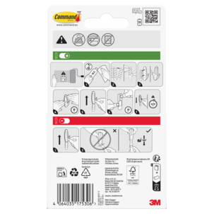 Command självhäftande strips M, universal, 1,3 kg, 8-pack