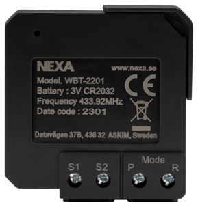 Nexa WBT-2201 batteridriven inbyggnadssändare