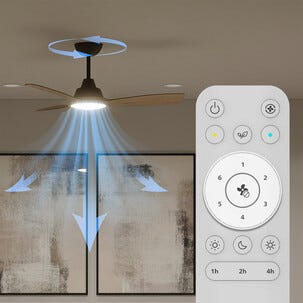 Philips Olas stor takfläkt med belysning, 106 cm