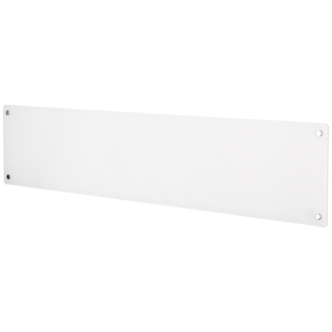 Mill panelelement med termostat, glas, vit