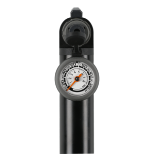 Sykkelpumpe mini, aluminium med manometer 5,5 bar