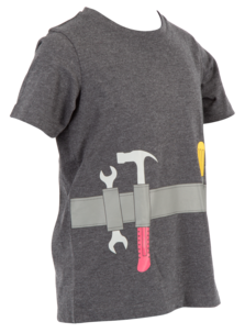 T-shirt barn Tool Belt, grå