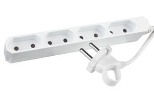 4-osainen jatkojohto Euro, 1,4 m