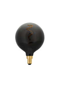 LED dekorpære E14 med sotet glass, svart, 80 mm