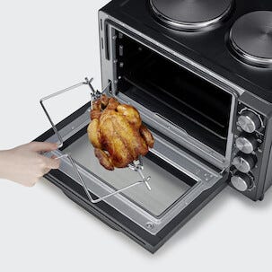 Severin TO 2058 Miniuuni, jossa pizzakivi, 42 l, 1800 W