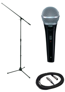 Mikrofon PG58 inkl. stativ och kabel, Shure