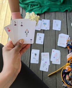 Elsa och Sam kortlek barn, med mattekort, från 3 år