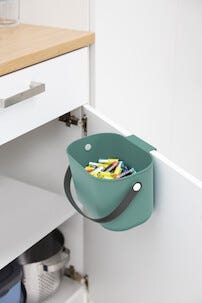 Tidy kildesorteringsbøtte på 3,2 l med lokk og håndtak