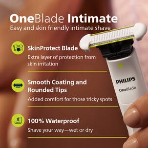 Philips OneBlade Intimate Sähköhöylä, valkoinen, QP1924/22