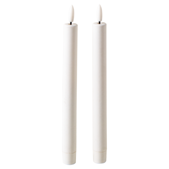 Northlight LED antikljus laddningsbara 25 cm vit 2-pack