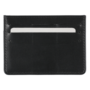 Korthållare läder med 6 kortfack, svart