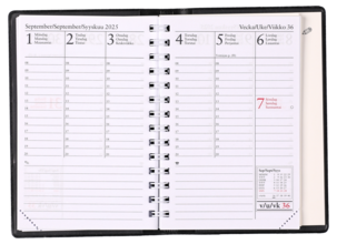 Ukekalender 2024 / 2025 A6, spiralinnbundet