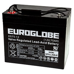 AGM-batteri 12 V, 75 Ah