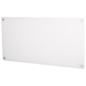 Mill panelovn med glassfront, hvit