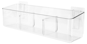 Baderomshylle med 3 rom, selvklebende, klar plast