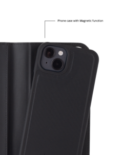 Lompakkokotelo iPhone 14 Plus, Holdit Black