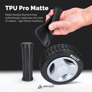 Addnorth TPU Pro Matte 95A Filament svart 1,75 mm, 1 kg