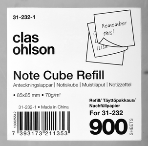 Huskelapper 85x85 mm