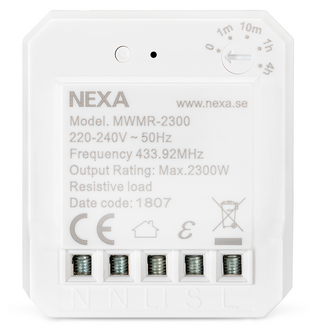 Uppoasennettava vastaanotin on/off Nexa MWMR-2300
