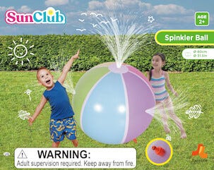 Badboll med vattenspridare, 80 cm, från 2 år