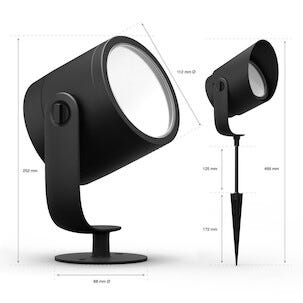 Philips Hue WCA Lily XL Spotlight Kohdevalaisin ulkokäyttöön, 1 kpl