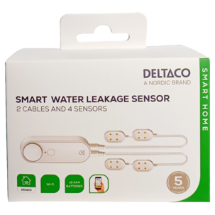 Deltaco Smart Home Vesivuotohälytin sovelluksella, 4 anturia