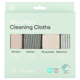 Mikrofiberduk 32 x 31 cm, 4-pack 