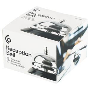 Receptionsklocka metall, 8,5 cm