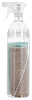 Sprayflaska med 2-pack mikrofiberduk